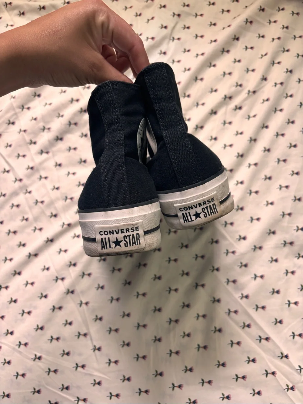 Converse Black High-Top Kids Sneakers with White Trim